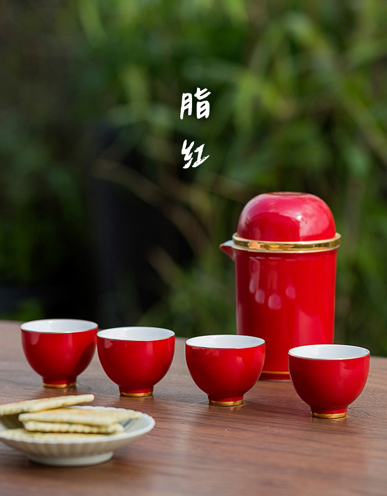 Ceramic crack a pot of Chinese contracted kungfu tea set fourth portable tea teapot Japanese trip