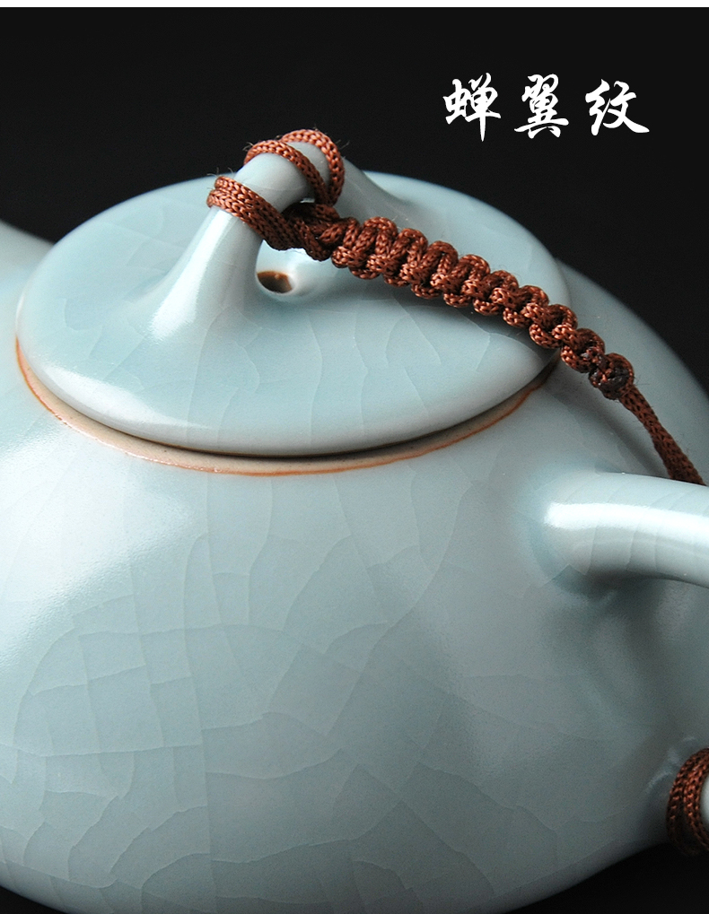 Archaize your up ceramic teapot kung fu tea set the teapot in use pot on pure manual stone gourd ladle pot household gift boxes