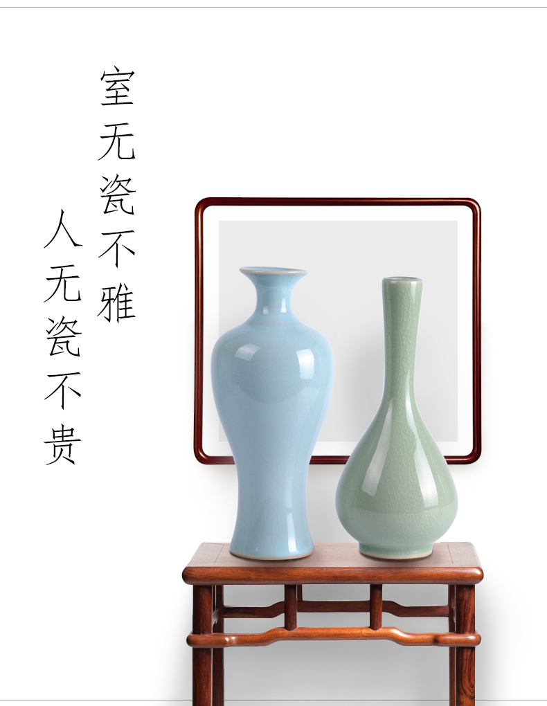 Archaize your up handicraft ru porcelain vase ceramic flower arranging flowers, restoring ancient ways is contracted home sitting room adornment is placed