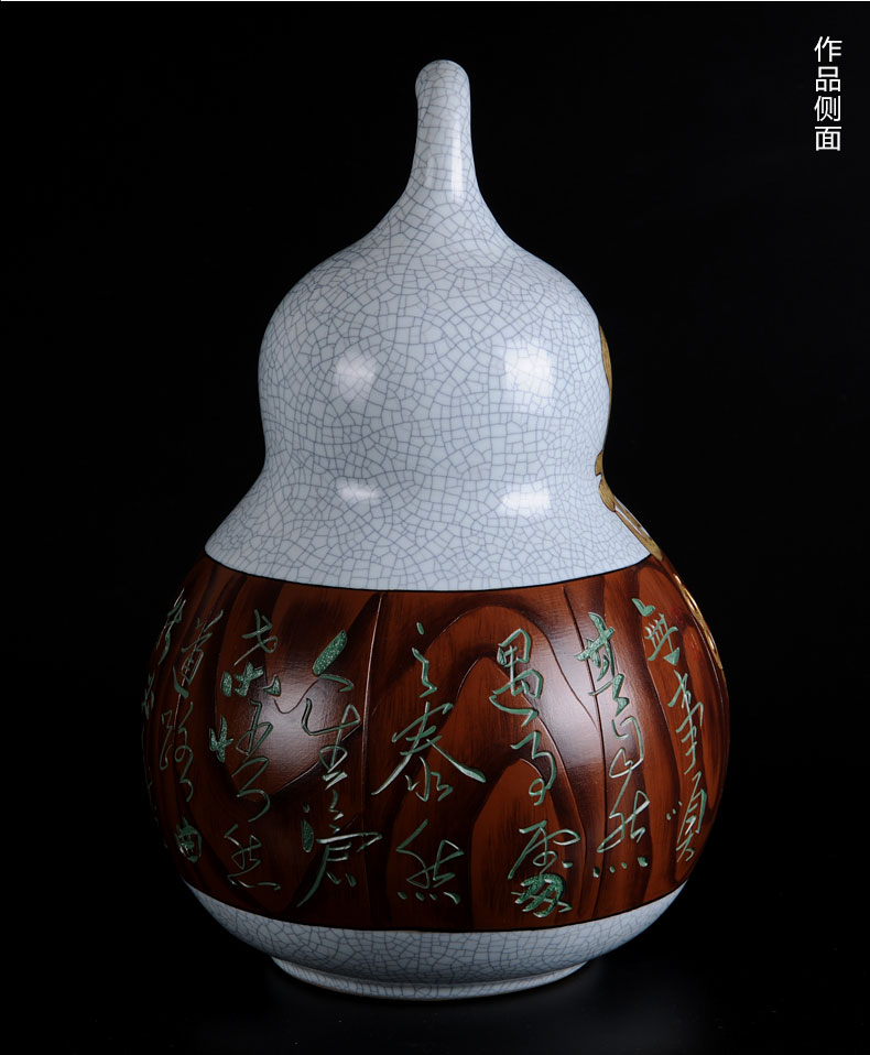 Creative ceramic painting big gourd furnishing articles your up porcelain arts and crafts, the elders gifts home sitting room adornment