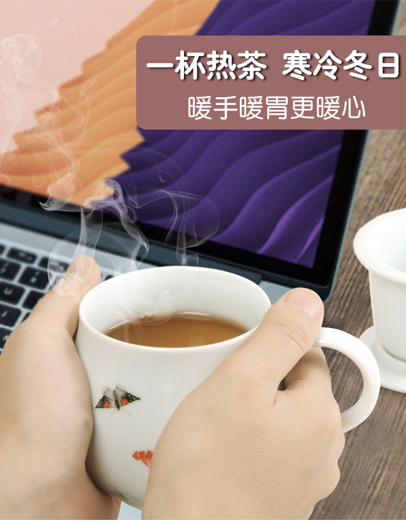 Jingdezhen ceramic cups with cover glass filter to ultimately responds a cup of tea cup keller female office separation