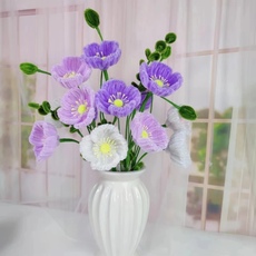 Цветы 虞美人扭扭棒材料包diy手工花材料包加密扭棒（非成品/不含花瓶）