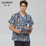 安诺 Хирургическая одежда напечатана v --neck Pet Doctor Toilame, щетка ручная одея