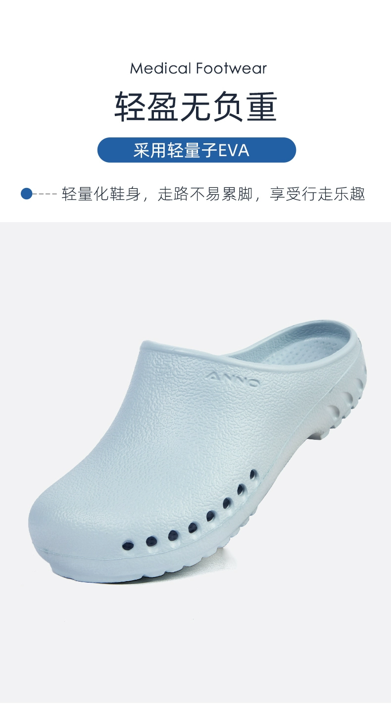 Annuo surgical shoes doctor nurse slippers laboratory slippers men and women clean room hospital toe shoes EVA anti-slip