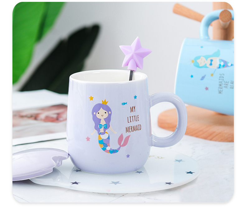 Unicorn ceramic coffee cup mark creative move trend super express girl of couples office cup