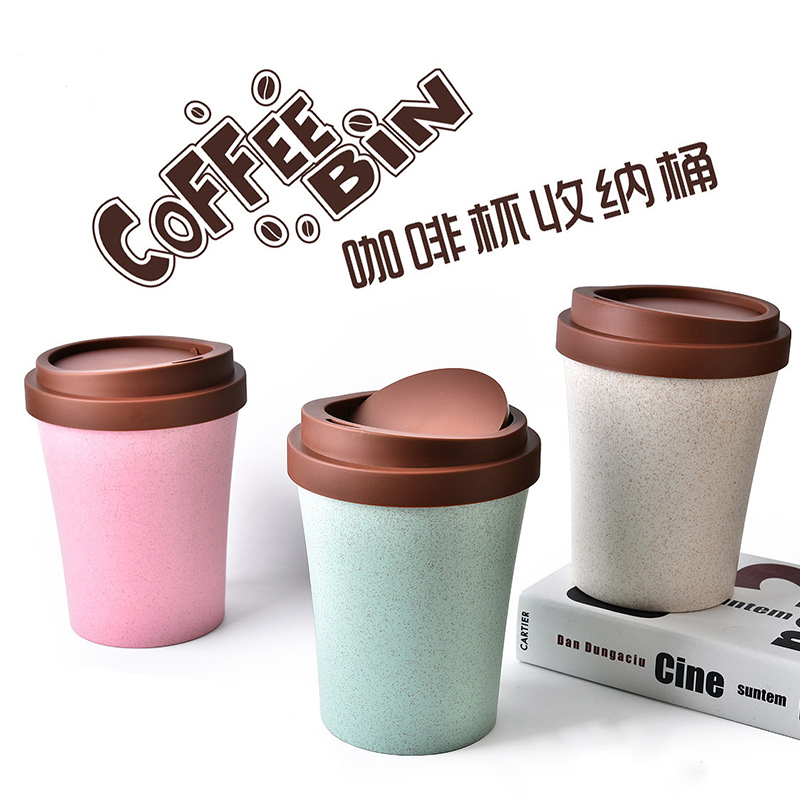 Desktop storage trash can Mini trash can Office household small trash can cute creative clamshell storage box