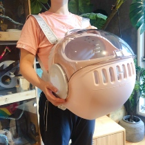 Cat-time three-capsule pair of shoulder-shoulder backpack dragon cat kittens outside with cage