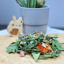 Cat-time 3-dragon cat rabbit geranium Timothy Moses mixed flower and grass to promote digestion 150 gr 20 gr