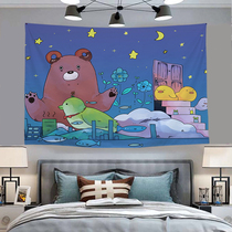 Cute Girl Heart Healing Ins background cloth Cartoon cartoon Cartoon Decoration wall Butbed Bedroom Bedroom Hanging Cloth