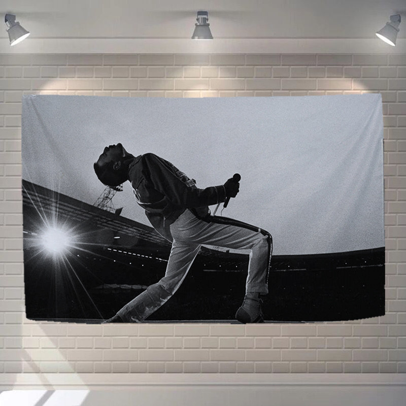 QUEEN Queen's Band Rock and Roll Inns Hanging Cloth Hotels CLUB HOUSE WALL DECO Bar Table Tennis Hall Hung Painting