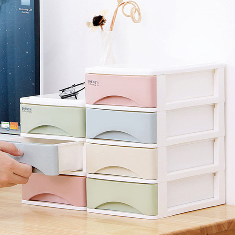 Drawer-style office desktop storage box Plastic simple student desk shelf shelf shelf multi-layer storage box debris