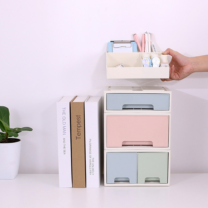Drawer Desktop containing box ins Student stationery storage box Small box office desk upper finishing deity
