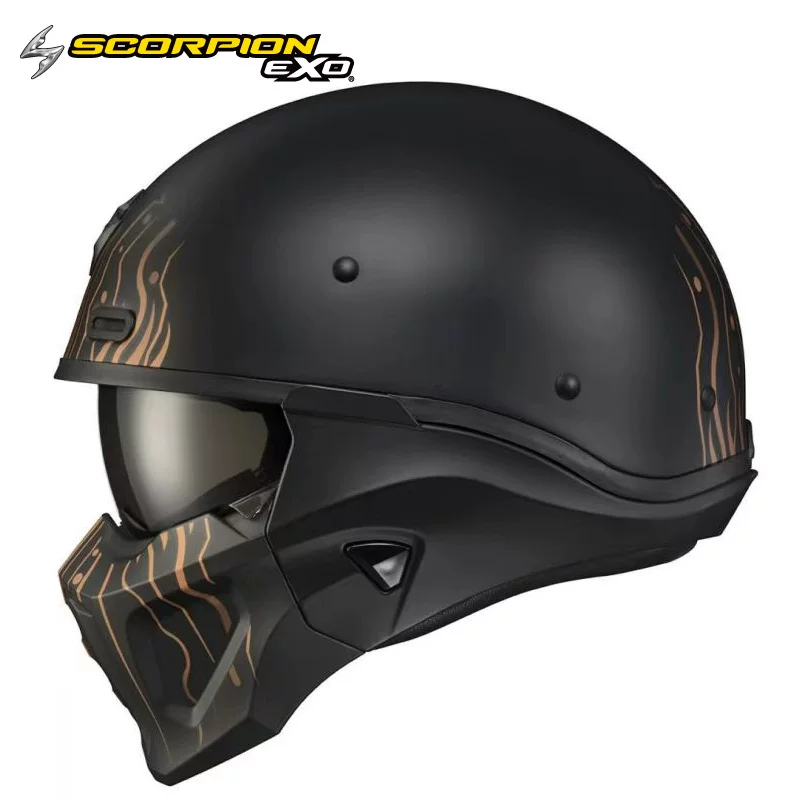 Американский шлем для мотоцикла Scorpion EXO / скорпион, ретро полноразмерный шлем, комбинированный шлем на четыре сезона и полупростой шлем