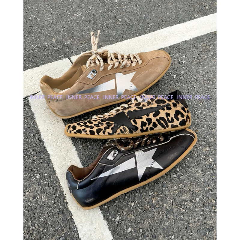 【Inner】In-Stock Correct Version 25 New Retro German Training Shoes Marathon Series Star Shoes Couple Style Leopard Print