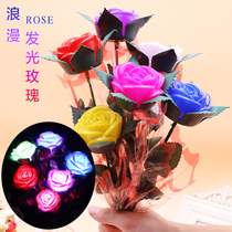 Simulated roses LED rose bouquet lights luminous roses Chinese Valentines Day gifts home decoration
