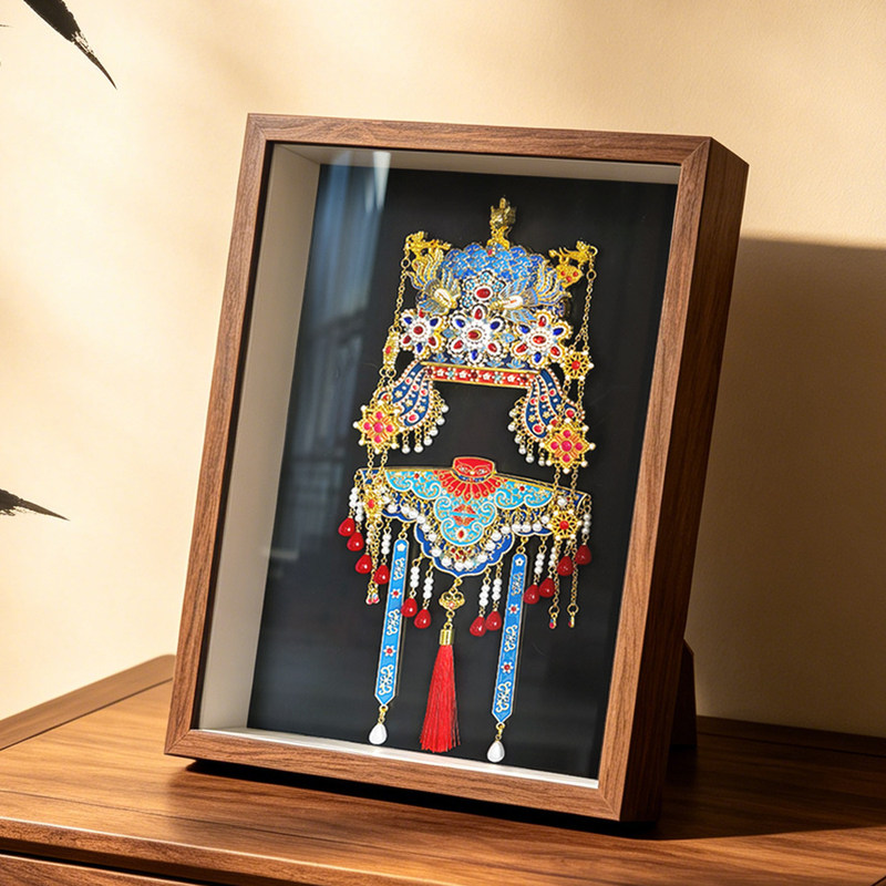 Xiao Jing Queen's Phoenix Crown Refrigerator Magnet Storage Box Cloud Shoulder Display Box Hollow 5-Glass Pull-Out Photo Frame Xiao Jing Queen's Phoenix Crown Refrigerator Magnet Storage Box Cloud Shoulder Display Box Hollow 5-Glass Pull-Out Photo Frame