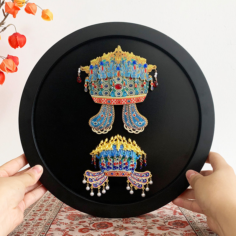 Xiaoduan Empress National Museum Phoenix Crown Refrigerator Magnet High-Value Commemorative Collection Display Board Round Storage Photo Frame Xiaoduan Empress National Museum Phoenix Crown Refrigerator Magnet High-Value Commemorative Collection Display Board Round Storage Photo Frame