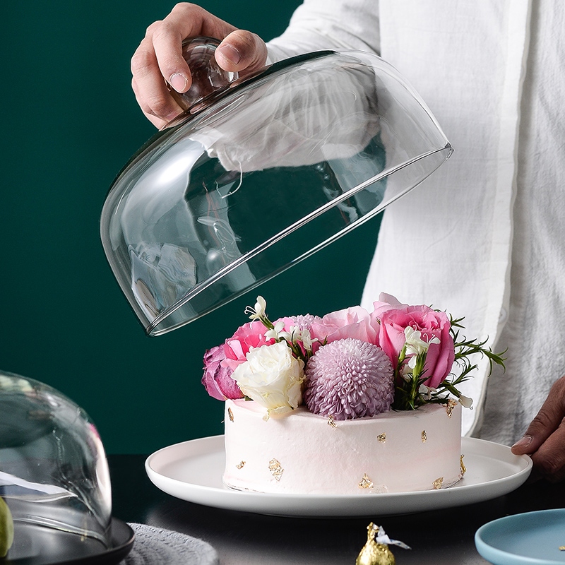 Glaze ceramic plate glass cover cake dessert pastries dessert photo display tray was tasting plate with cover