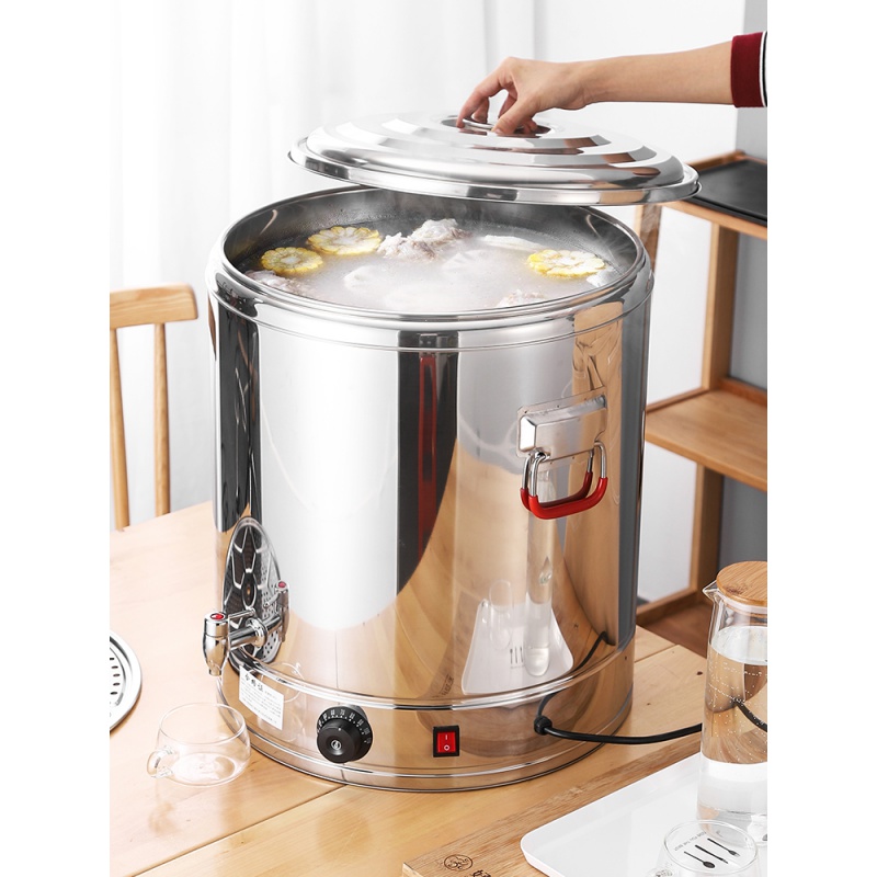 Electric stainless steel heat insulation barrels ltd. tea barrel fantong KaiShuiTong cooking soup barrel'm double big bucket capacity