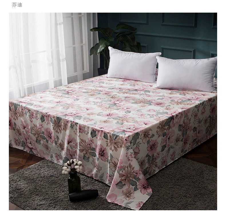 Cotton satin dài chủ yếu cotton Ai Cập 60s đôi giường đơn ký túc xá 1,2 / 1,5 m 1,8m bằng bông nguyên chất - Khăn trải giường