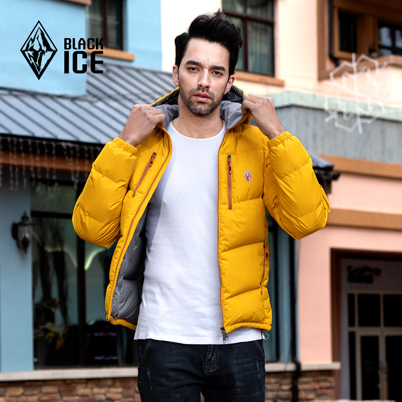 Black ice down jacket outdoor waterproof hooded 95% goose down jacket 800 canopy windproof warm down jacket F8528