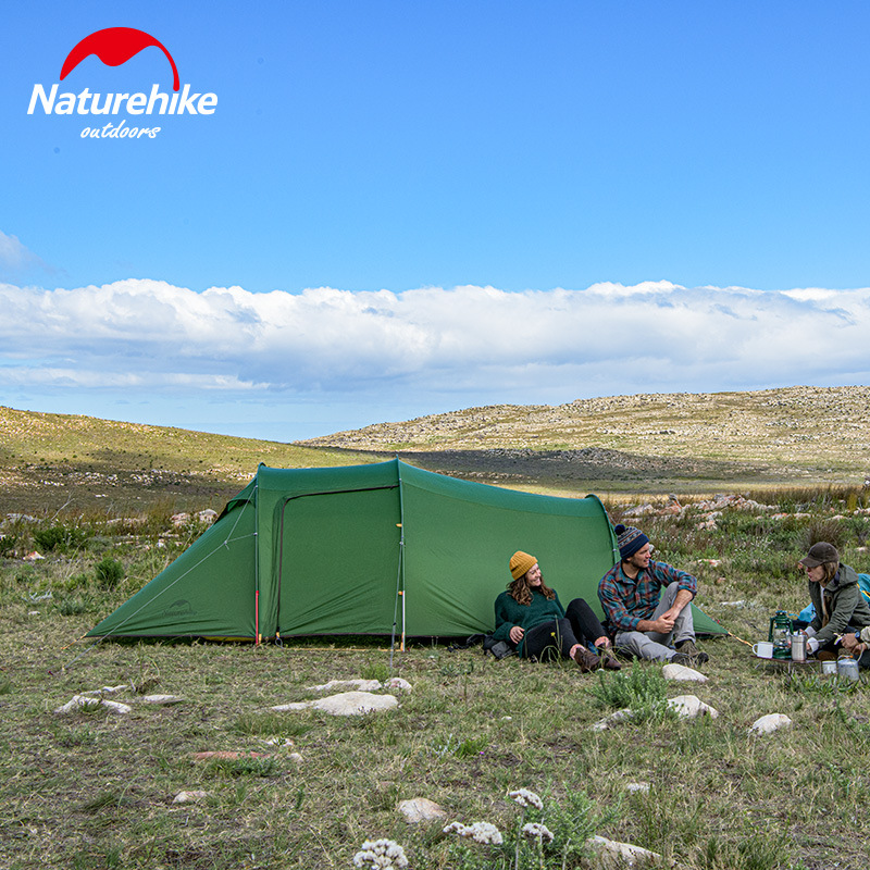 Naturehike Ultra Light Tunnel Tent Outdoor 2-4 people camping rain and wind proof foyer Balos