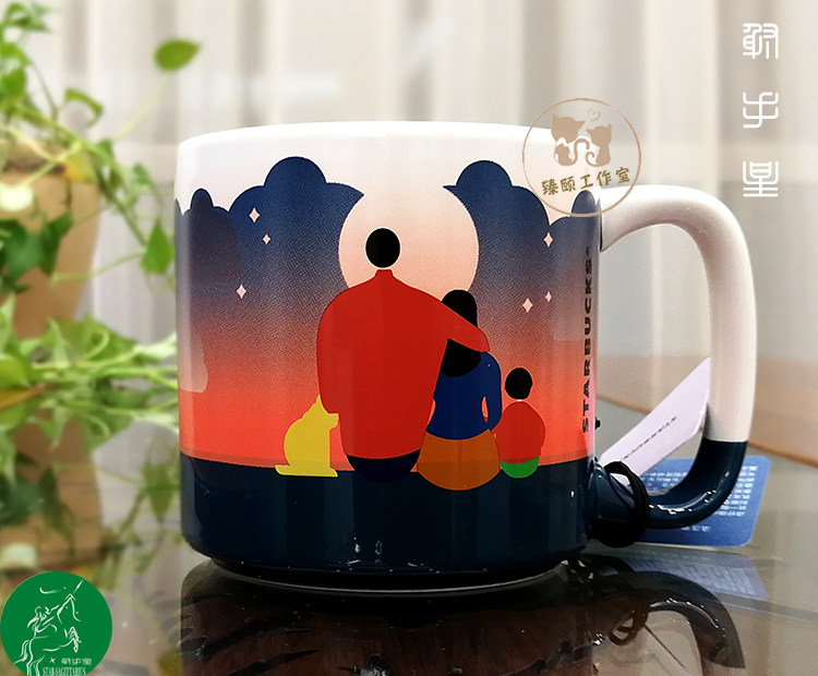 Starbucks/ starbucks 2018 годы осень воссоединение горячие деньги измерение температуры кружка 13 унция /oz 