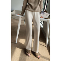 Pussy and mound KZ1110733 over winter grade soft glutinous giant warm light core suede straight cylinder broadleg long pants special