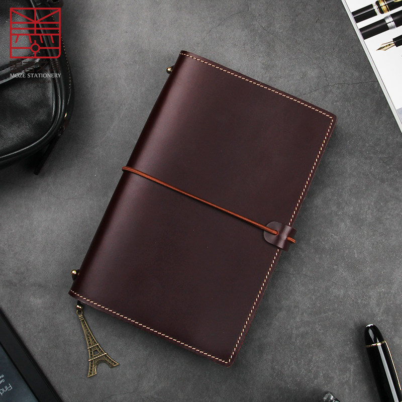Ink Maker New Products 2019 Hands Account Book Notebook Hand Ledger Travel Record Benson Gift Packaging Custom Logo Bookkeeping Book This Business Life Business Bull Leather Notepad