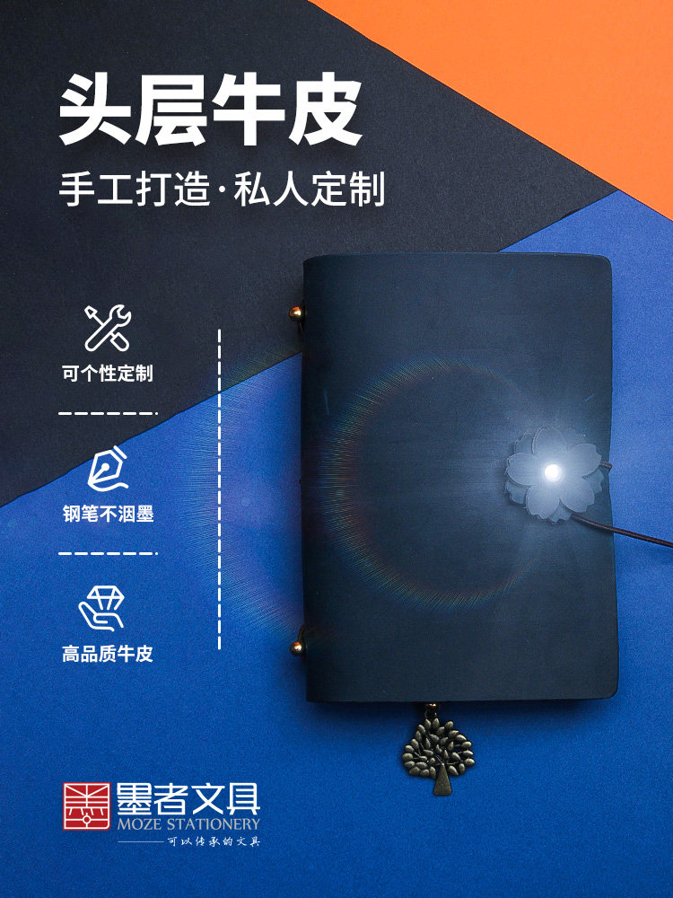 Ink Message Blue Delian Mad ScaresMesh Mesh Mesh Mesh Passport Diary Simple Art Letter Book Gift Packaging Handicrafts Free customization