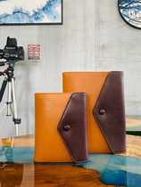 Ink fixed page hand Ledger notebook book clothing A6A5 leather diary hobo with the same size inner page md universal inner core cowhide Handbook convenient for changing inner pages to give gifts