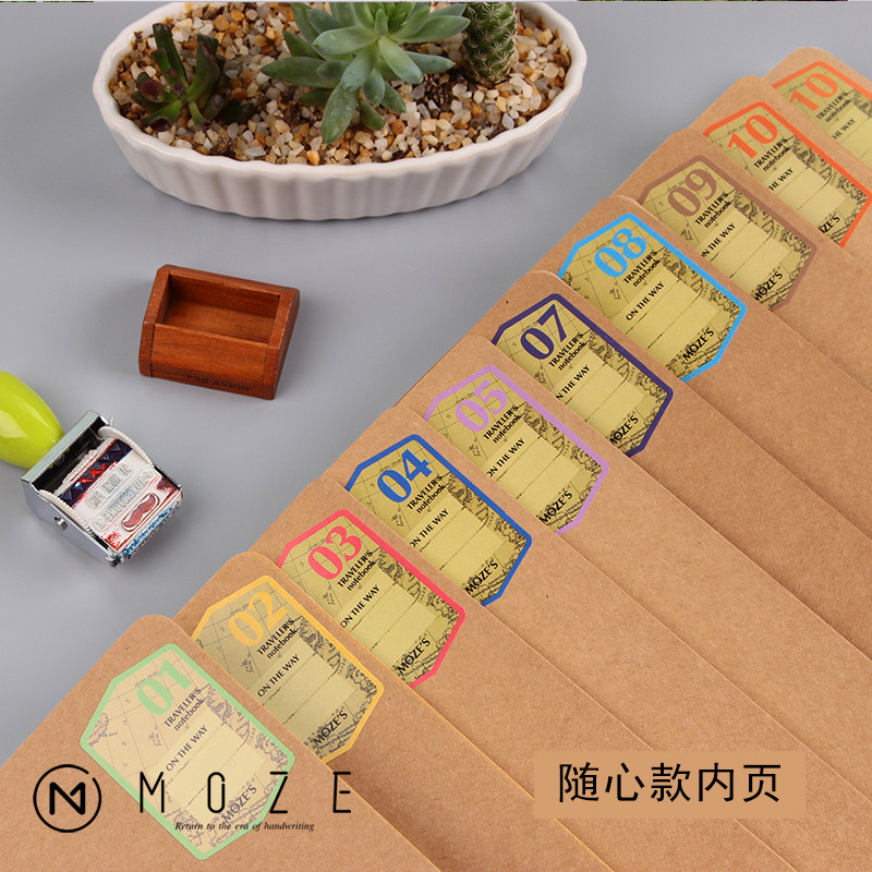 Ink person travel replacement inner core with heart style inner page cow leather handmade notepad replacement inner page tn