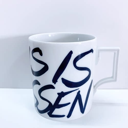 Meissen Mason Germany Made in blue This is the Mason English letter cup 250ml-Taobao