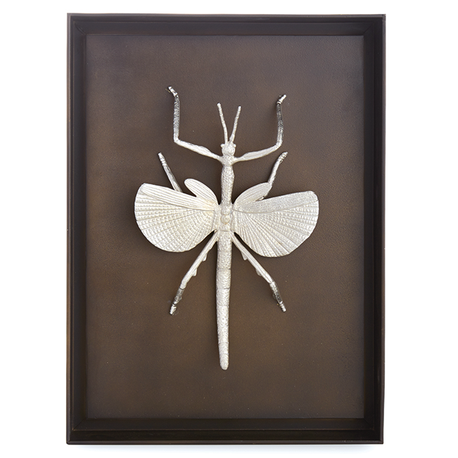 Michael Aram Handmade Tropical Rainforest Series Silver Insect Nickel-plated Craft Painting Wall-mounted Painting Wall Decoration