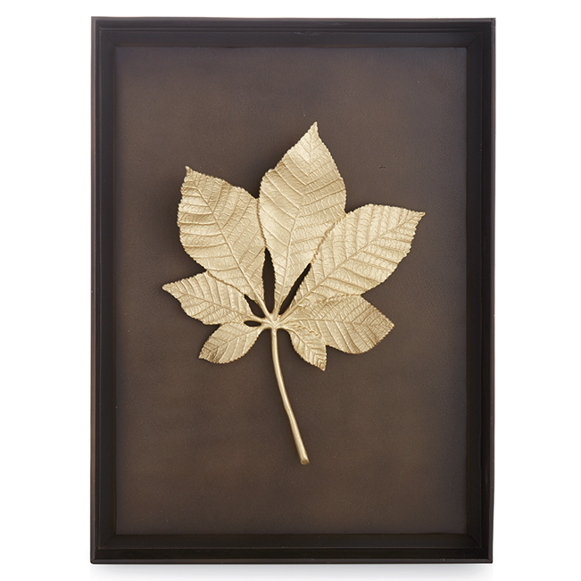 Michael Aram handmade gold leaf series Chestnut leaf plated brass decorative painting technique hanging painting