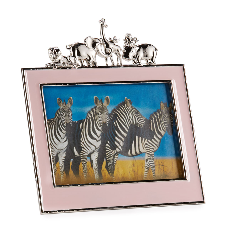 Michael Aram handmade silver animal pink border decorative table photo frame