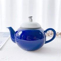 Fukagawa Made in Japan Glaze Series Royal Blue Porcelain Teapot Afternoon Tea Kung Fu Tea Set 420ml