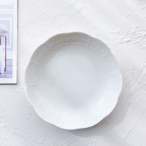 Richard Ginori Italian made pure white relief porcelain afternoon tea snack plate 13cm