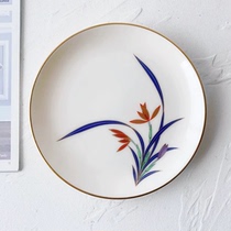 Domestic spot made in Japan Xianglanshe Xianglanshe orchid home tea snack dish cake dish 13cm