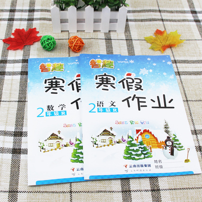新版智趣寒假作业二年级语文数学