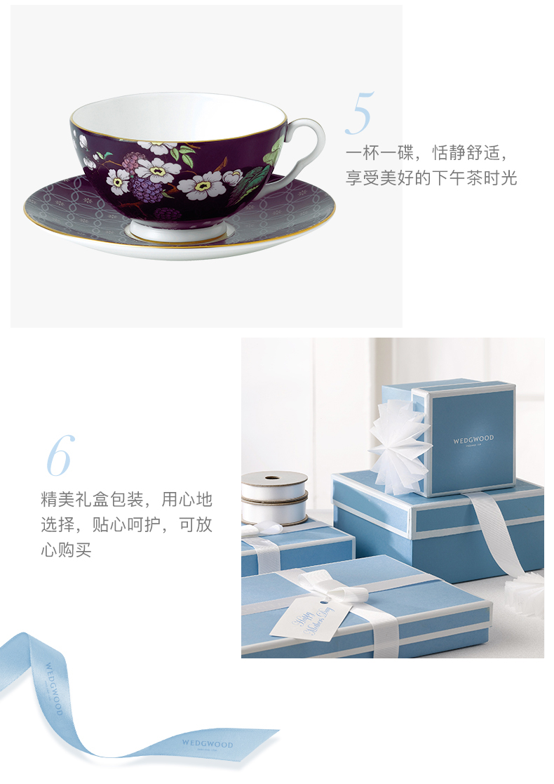 WEDGWOOD waterford WEDGWOOD tea cups and saucers ipads porcelain cup garden teacup saucer coffee cups and saucers box set in the afternoon