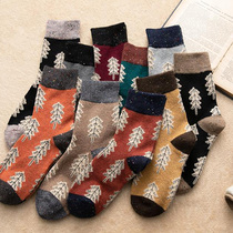 Christmas stockings childrens stockings winter plus velvet spring and autumn thickened wool ins tide warm winter month stockings