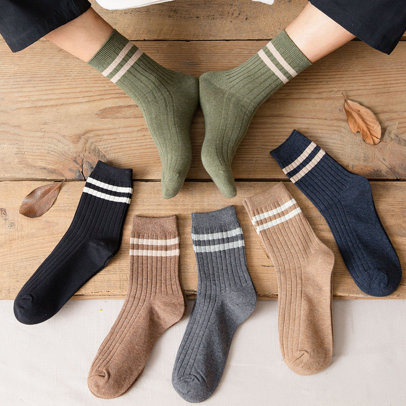 Long socks men's autumn and winter cotton mid-tube socks ins tide deodorant high waist cotton martin boots stockings four seasons