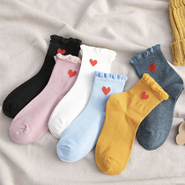 Lace socks childrens stockings Japanese cute ins trend white cotton soft girl Summer thin spring and autumn stockings