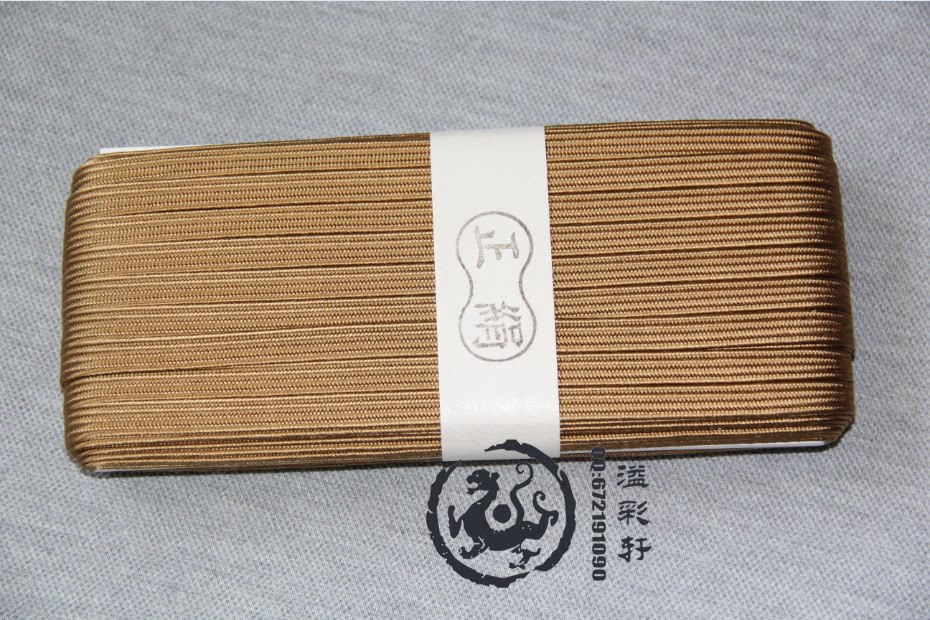 Japan Imported Warrior Land Naval Handle Series Handle Roll Handle Rope Zheng 1 cm wide gold tea (RMB66  meters) -Taobao