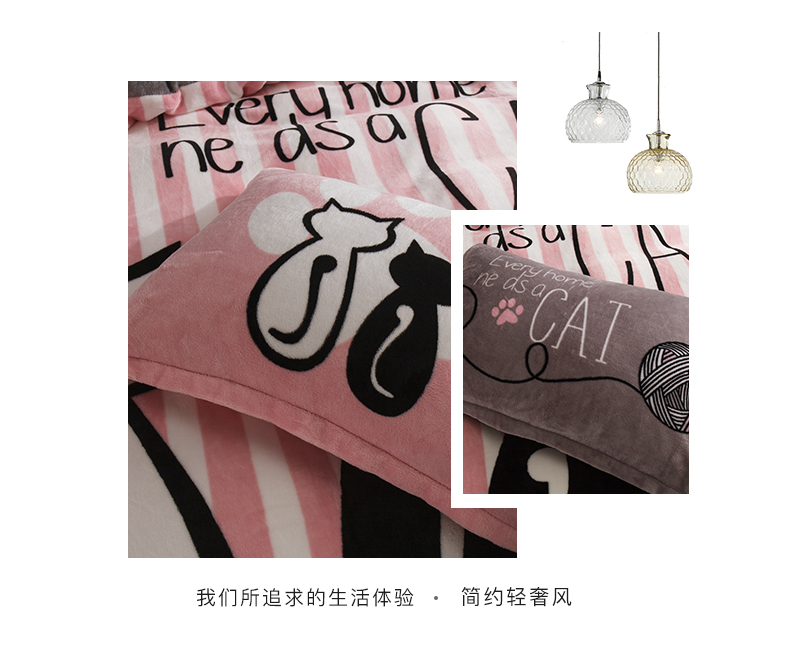 Nam Cực vào mùa đông lông cừu gia đình nhung san hô dày bốn luật Levin cashmere flannel vải giường chăn - Bộ đồ giường bốn mảnh bộ drap giường 1m6