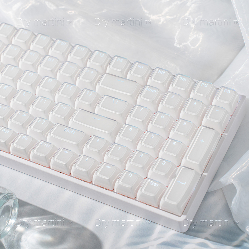 Dm100 Three-Mode Mechanical Keyboard Crystal White Wired Bluetooth Silent Customized Mahjong Sound Office Gaming Keyboard
