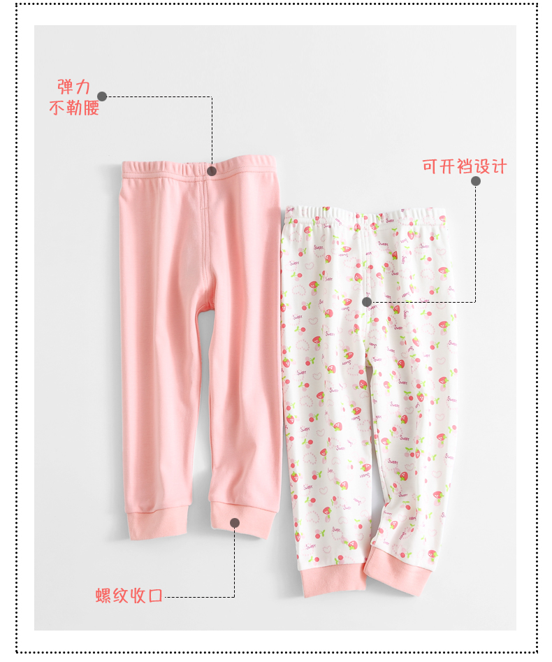 Mèo flamingo nam và nữ nhà nhỏ mô hình dâu tây bé hai tải đồ lót mới - Quần áo lót đồ bộ cotton cho bé gái