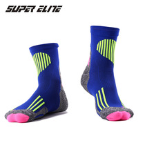 Cycling socks Outdoor sports short tube socks left and right feet men and women sweat-absorbing breathable running socks Bicycle thick socks