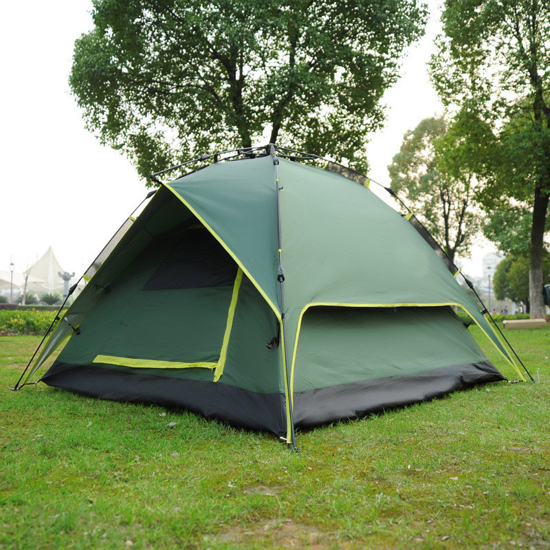Tent outdoor 3-4 people fully automatic anti-storm rain thickening double 2 people double-layer camping camping field tent equipment